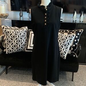 Jean Pierre Klifa Sleeveless Black Ruffle Collar Shift Dress. XL worn once